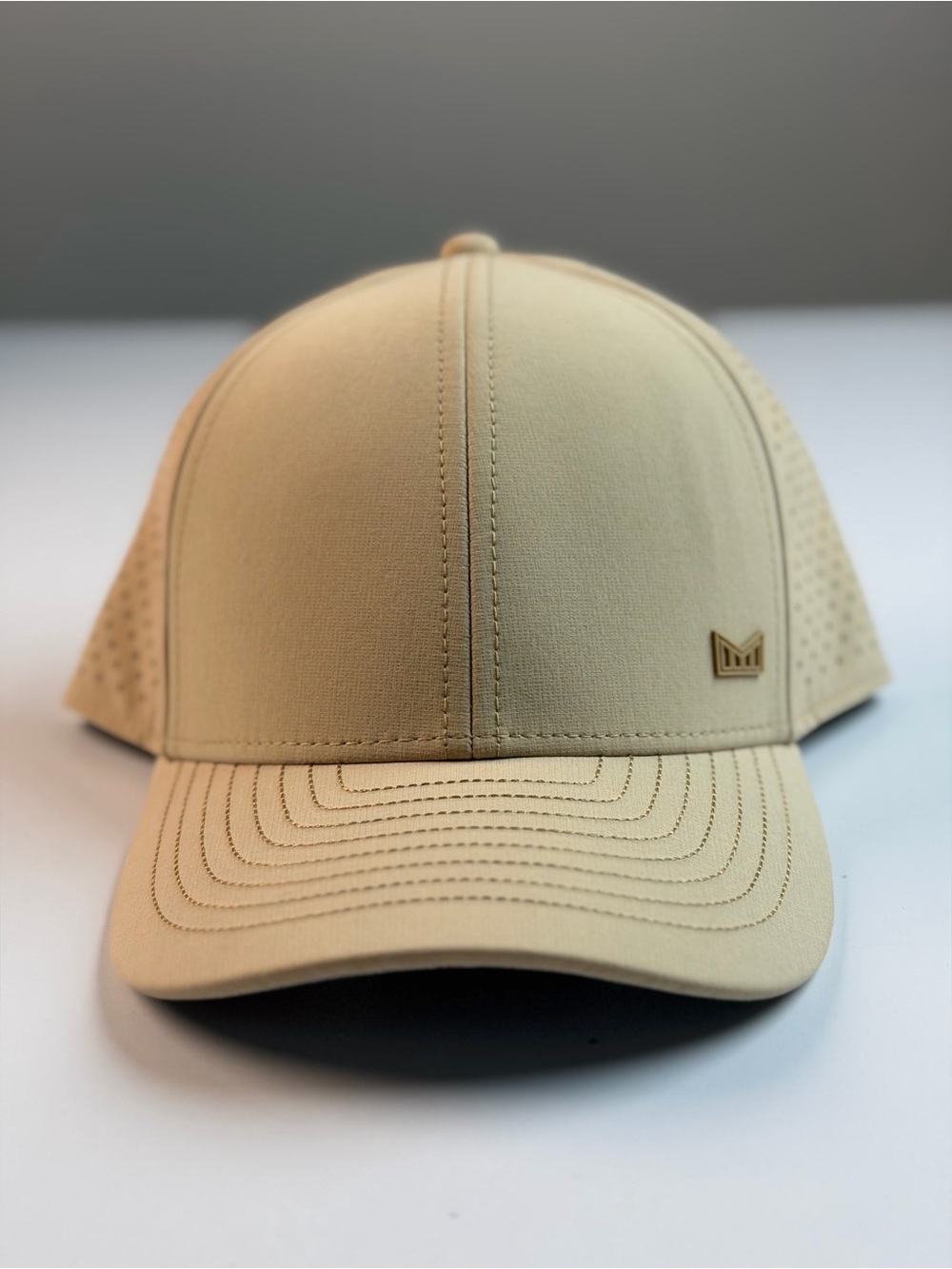 Melin A-Game Icon Hydro Performance Snapback Hat in Khaki, Classic